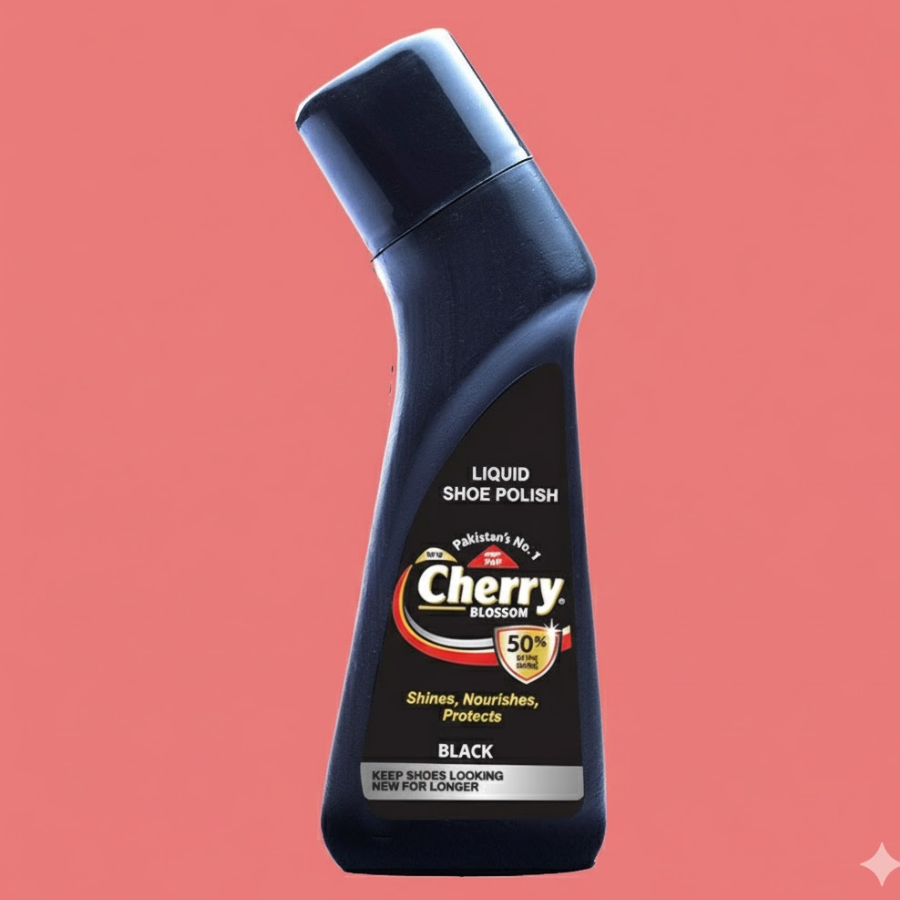Cherry Blossom Black Shoe Polish - 75ml