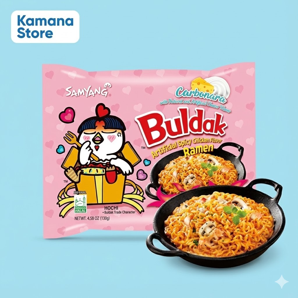 Buldak Spicy Chicken Carbonara Ramen Noodles