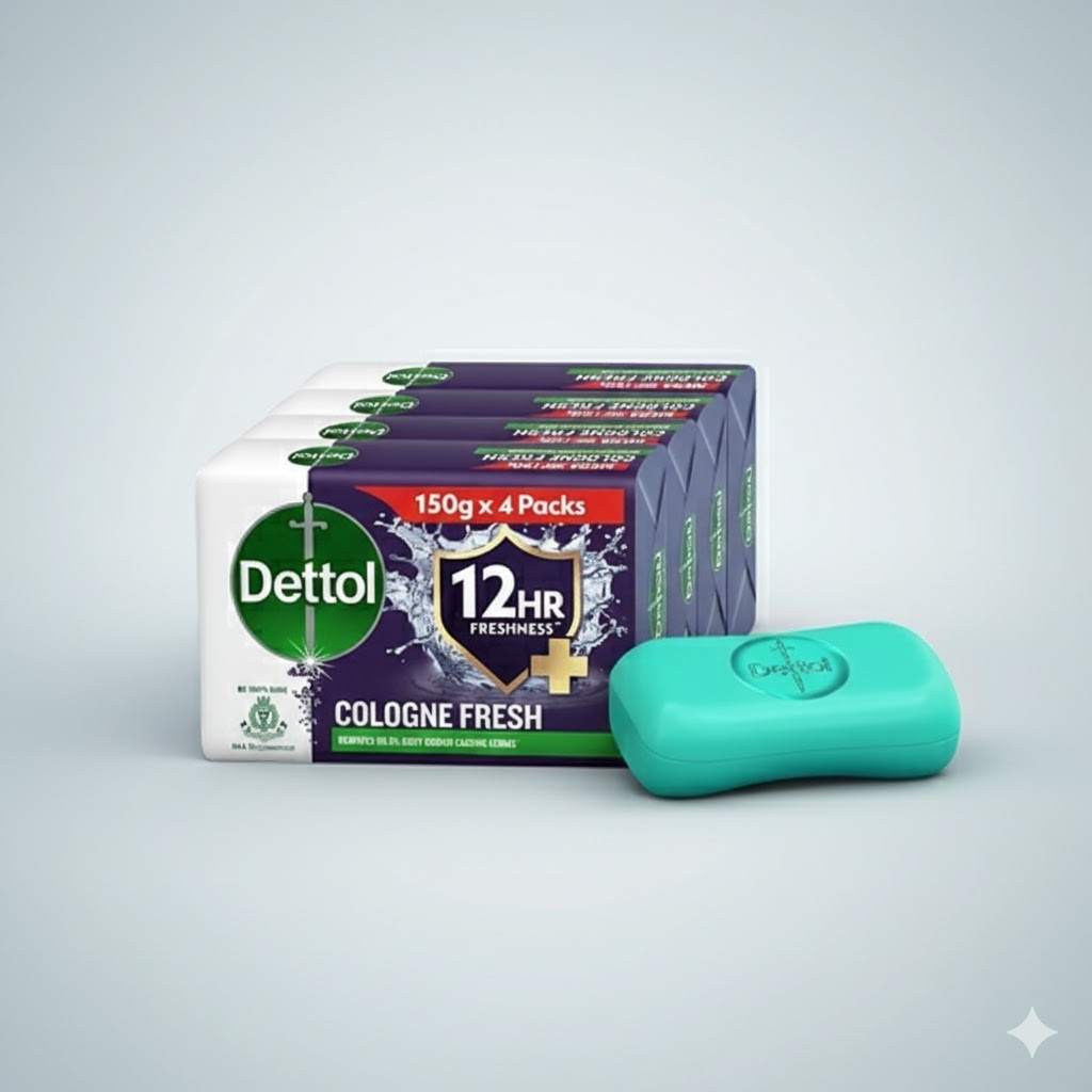 Dettol Cologne Fresh 1 pkt 4 pcs